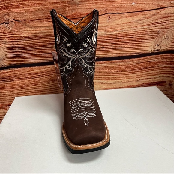 Womens Western Rodeo Cowgirl Leather Boots With FREE BELT Bota Cinto GRATUITO - Picture 3 of 6